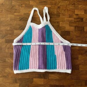 Hand-crocheted crop tank